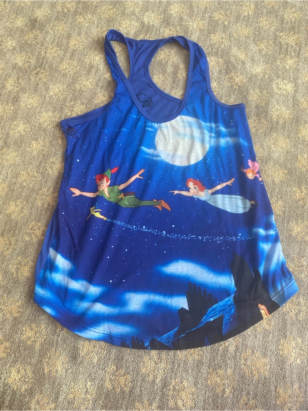 Disney Blue Peter Pan Flying Scene Tank Top